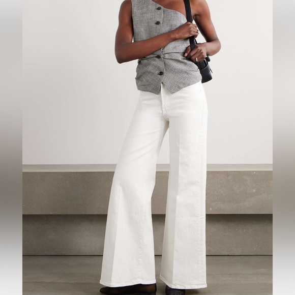 MOTHER Wide Leg The Twister Skimp Cream Jeans - Picture 1 of 15